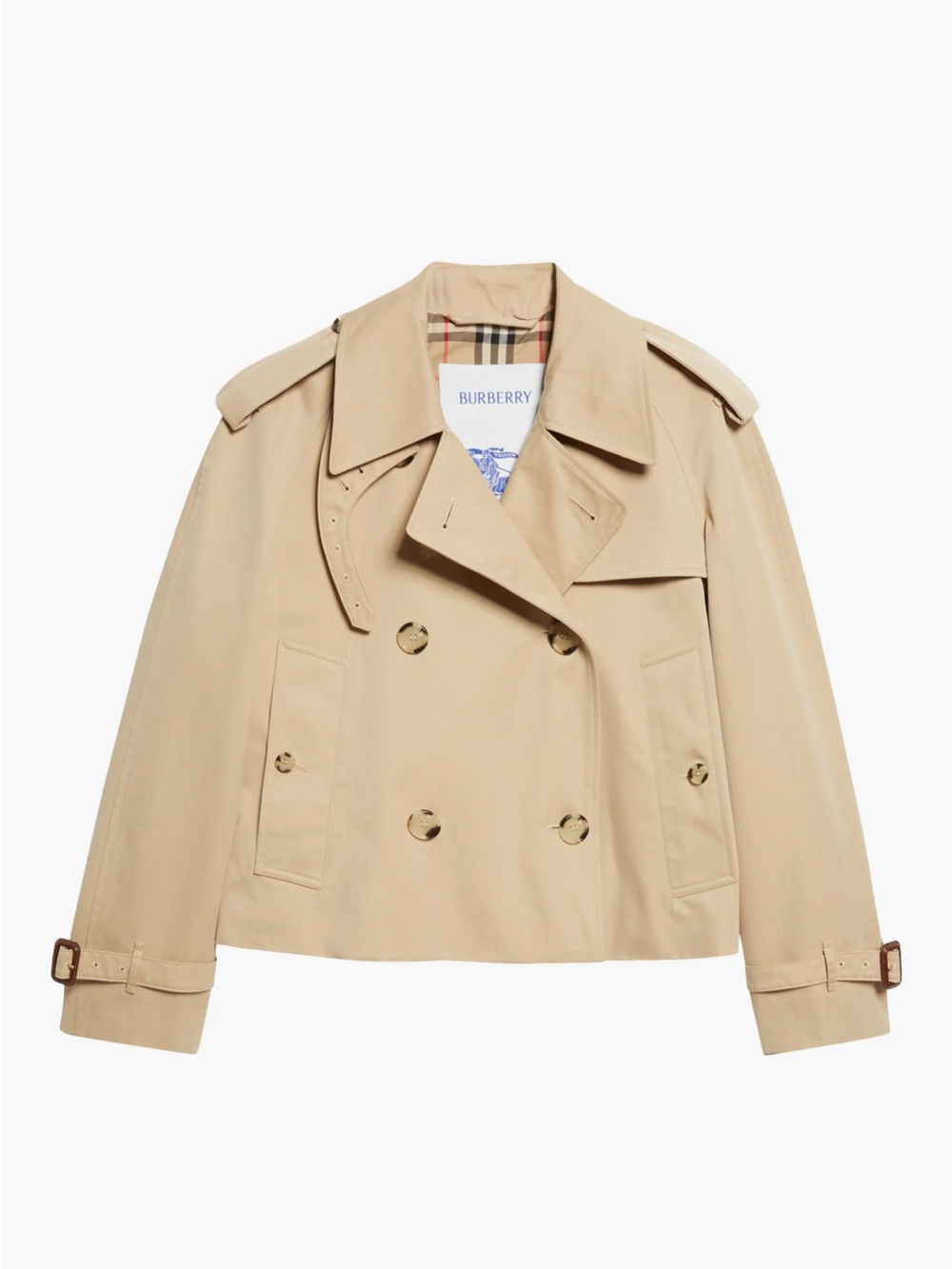 Burberry Haltye Cropped Trench Jacket